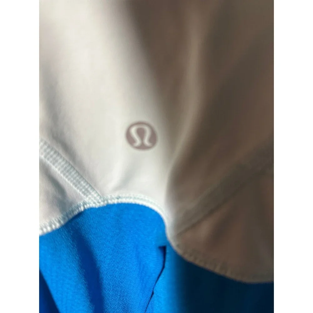 Lululemon Tame Me Tank Top Womens 10 Beach Blanket Blue Aqua Drawstring Side - Picture 5 of 7